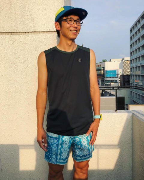 ranor BANDANA MIDDLE SHORTS カーキ-